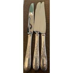Kirk Sterling Silver Primrose 3 Dinner Knives Set